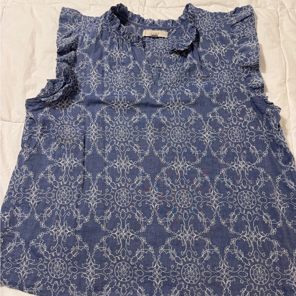 LOFT embroidered blouse